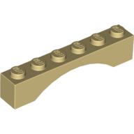 Plaatje in Gallery viewer laden, LEGO® los onderdeel Steen Boog in kleur Geelbruin 3455