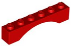 LEGO® los onderdeel Steen Boog in kleur Rood 3455