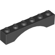 Plaatje in Gallery viewer laden, LEGO® los onderdeel Steen Boog in kleur Zwart 3455