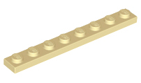 LEGO® los onderdeel Plaat Algemeen in kleur Geelbruin 3460
