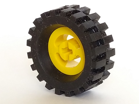 LEGO® los onderdeel Samengesteld Wiel in kleur Geel 3482c02