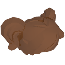 Plaatje in Gallery viewer laden, LEGO® los onderdeel Haar in kleur Roodachtig Bruin 35701