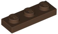 LEGO® los onderdeel Plaat Algemeen in kleur Bruin 3623