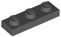 Plaatje in Gallery viewer laden, LEGO® los onderdeel Plaat Algemeen in kleur Donkergrijs 3623