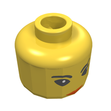 Plaatje in Gallery viewer laden, LEGO® los onderdeel Hoofd in kleur Geel 3626bpb0183