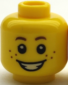 LEGO® los onderdeel Hoofd in kleur Geel 3626pb2663