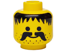 Plaatje in Gallery viewer laden, LEGO® los onderdeel Hoofd in kleur Geel 3626px13