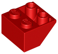 LEGO® los onderdeel Dakpan Omgekeerd in kleur Rood 3660