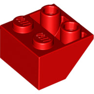 LEGO® los onderdeel Dakpan Omgekeerd in kleur Rood 3660