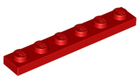LEGO® los onderdeel Plaat Algemeen in kleur Rood 3666