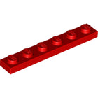 LEGO® los onderdeel Plaat Algemeen in kleur Rood 3666
