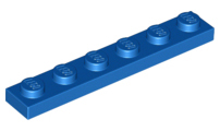 LEGO® los onderdeel Plaat Algemeen in kleur Blauw 3666