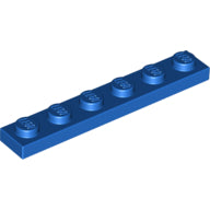 LEGO® los onderdeel Plaat Algemeen in kleur Blauw 3666