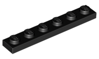 LEGO® los onderdeel Plaat Algemeen in kleur Zwart 3666