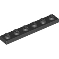 LEGO® los onderdeel Plaat Algemeen in kleur Zwart 3666