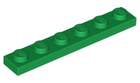 LEGO® los onderdeel Plaat Algemeen in kleur Groen 3666