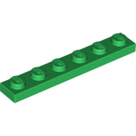 LEGO® los onderdeel Plaat Algemeen in kleur Groen 3666