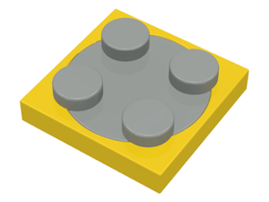 LEGO® los onderdeel Draaischijf in kleur Geel 3680c01