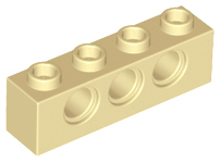 Plaatje in Gallery viewer laden, LEGO® los onderdeel Technische Steen in kleur Geelbruin 3701