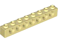 LEGO® los onderdeel Technische Steen in kleur Geelbruin 3702