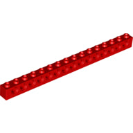Plaatje in Gallery viewer laden, LEGO® los onderdeel Technische Steen in kleur Rood 3703