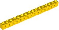 Plaatje in Gallery viewer laden, LEGO® los onderdeel Technische Steen in kleur Geel 3703