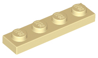 LEGO® los onderdeel Plaat Algemeen in kleur Geelbruin 3710