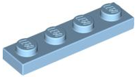 Plaatje in Gallery viewer laden, LEGO® los onderdeel Plaat Algemeen in kleur Maersk Blue 3710