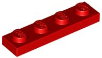 Plaatje in Gallery viewer laden, LEGO® los onderdeel Plaat Algemeen in kleur Rood 3710