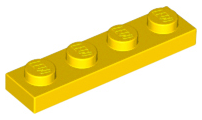 LEGO® los onderdeel Plaat Algemeen in kleur Geel 3710