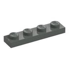 LEGO® los onderdeel Plaat Algemeen in kleur Donkergrijs 3710