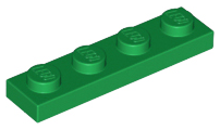 LEGO® los onderdeel Plaat Algemeen in kleur Groen 3710