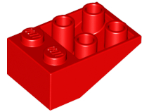 LEGO® los onderdeel Dakpan Omgekeerd in kleur Rood 3747a