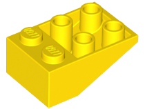 LEGO® los onderdeel Dakpan Omgekeerd in kleur Geel 3747a