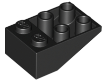 LEGO® los onderdeel Dakpan Omgekeerd in kleur Zwart 3747a