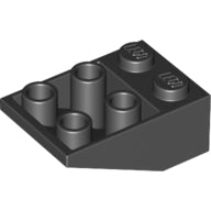 LEGO® los onderdeel Dakpan Omgekeerd in kleur Zwart 3747a