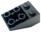 LEGO® los onderdeel Dakpan Omgekeerd in kleur Zwart 3747b