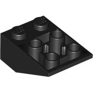 LEGO® los onderdeel Dakpan Omgekeerd in kleur Zwart 3747b