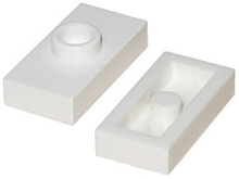 Plaatje in Gallery viewer laden, LEGO® los onderdeel Plaat Aangepast in kleur Wit 3794a