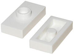 LEGO® los onderdeel Plaat Aangepast in kleur Wit 3794a