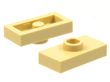 Plaatje in Gallery viewer laden, LEGO® los onderdeel Plaat Aangepast in kleur Geelbruin 3794a