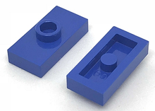 Plaatje in Gallery viewer laden, LEGO® los onderdeel Plaat Aangepast in kleur Blauw 3794a