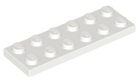 LEGO® los onderdeel Plaat Algemeen in kleur Wit 3795