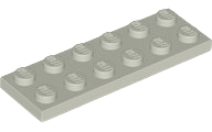 LEGO® los onderdeel Plaat Algemeen in kleur Lichtgrijs 3795