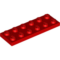 LEGO® los onderdeel Plaat Algemeen in kleur Rood 3795