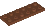 LEGO® los onderdeel Plaat Algemeen in kleur Bruin 3795