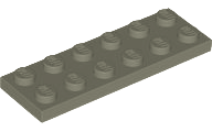 LEGO® los onderdeel Plaat Algemeen in kleur Donkergrijs 3795