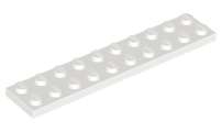 LEGO® los onderdeel Plaat Algemeen in kleur Wit 3832