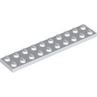 LEGO® los onderdeel Plaat Algemeen in kleur Wit 3832