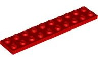 LEGO® los onderdeel Plaat Algemeen in kleur Rood 3832